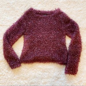 Purple WIlD FABLE fuzzy sweater size XS